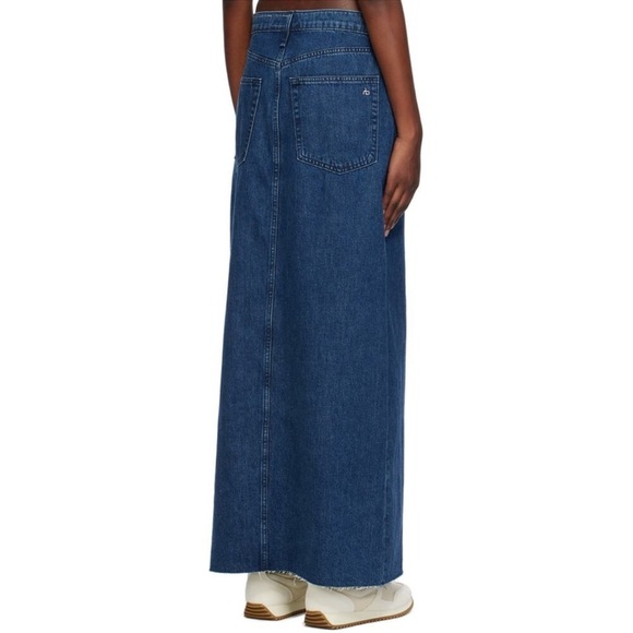 NWT Rag & Bone Avery Maxi Skirt Jean Japan Kaihara Denim Ari Blue Dark Wash 27 - Picture 4 of 14